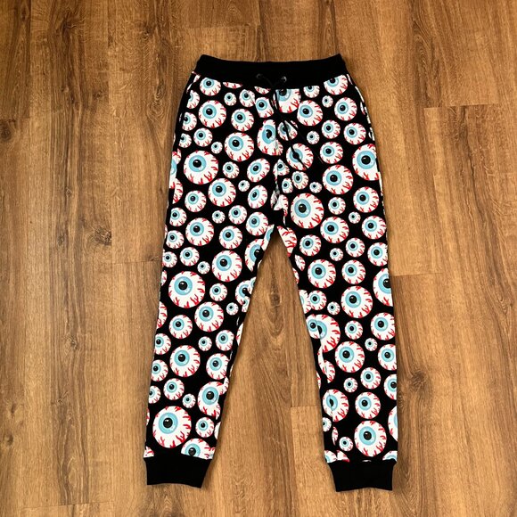 NEW Mishka NYC All Over Print Keep Watch Sweat Joggers Streetwear Eyeballs Sz M - Picture 7 of 11
